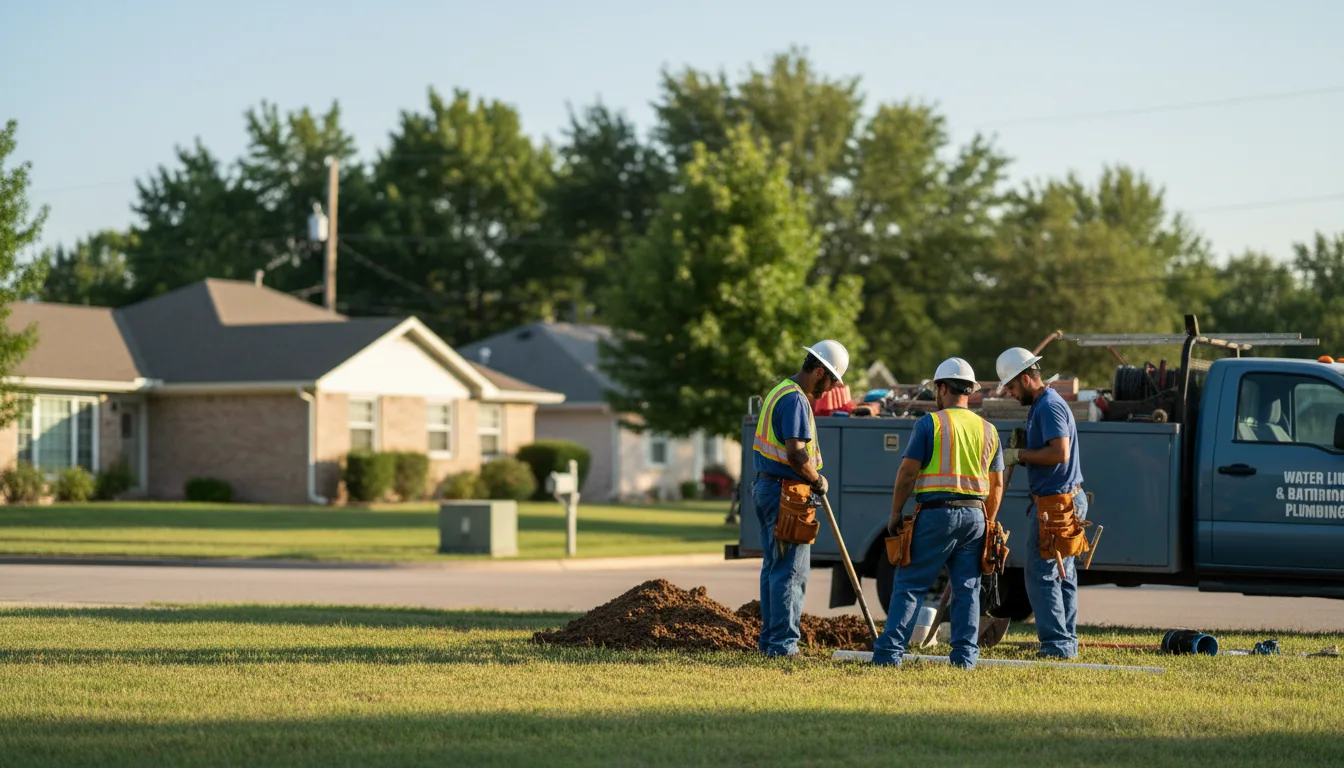 Residential water line and bathroom plumbing service in La Salle, MN